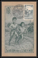 0367/ Carte Maximum (card) France N°740 Croisade De L'air Pur - Enfants Child 1945 Salon De L Enfance Paris - 1940-1949