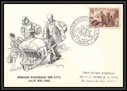 0362/ Carte Maximum (card) France N°737 Victimes De Guerre Des PTT Semaine Nationale 1945  - Lettres & Documents