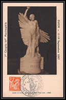 0335/ Carte Maximum (card) France N°655 Iris 1947 Cachet Statue De La Liberté Liberty Dijon - 1940-1949