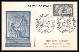 0226/ Carte Maximum (card) France N°498 Secours National 1945 Paris Semaine Nationale Des Ptt - 1940-1949
