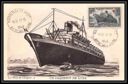 0234/ Carte Maximum (card) France N°502 Paquebot Pasteur Martitime Bateau Ship 17/5/1941 Fdc Premier Jour  - 1940-1949