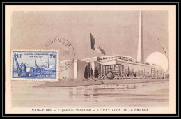 0191/ Carte Maximum (card) France N°458 New York Statue De La Liberté Liberty 10/6/1940 Fdc Premier Jour Dijon B2 - ....-1949