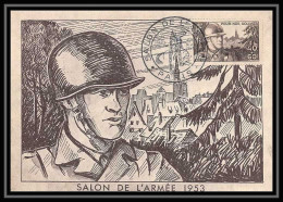 0179/ Carte Maximum (card) France N°451 Pour Nos Soldats Fantassin Et Strasbourg Salon De L'armée 1953 - 1940-1949