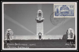 0132 Carte Photo Maximum France 400 Visite Des Souvenirs Britaniques 22/7/1938 Villers Bretonneux Australian Memorial - 1930-1939