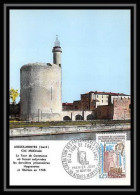 2254/ Carte Maximum (card) France N°1566 Libération Des Prisonniers Huguenotes 1968 Edition Combier Aigues Mortes Gard - Kastelen