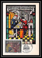 2132 Carte Maximum France 1531 TABLEAU PAINTING Vitrail De L'église Sainte-Madeleine De Troyes Aube Edition Cef 1967 - Religieux