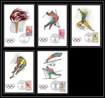 2157/ Carte Maximum (card) France N°1543/1547 Jeux Olympiques (olympic Games) Grenoble 1968 Edition Fdc - Hiver 1968: Grenoble