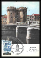 1988/ Carte Maximum (card) France N°1484 Verdun Porte Chausée Meuse Fdc Premier Jour 1966 Edition Combier - 1960-1969