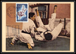 1820/ Carte Maximum (card) France N°1428 Jeux Olympiques (olympic Games) De Tokyo Judo Edition Parison 1964 - 1960-1969