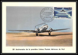 1805/ Carte Maximum (card) France N°1418 Service Aéropostal De Nuit Avion Douglas Dc-3 Abeille édition Parison 1964 Fdc - 1960-1969