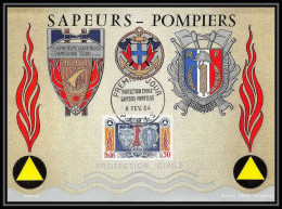 1765/ Carte Maximum (card) France N°1404 Protection Civile (Sapeurs-pompiers) Edition Robert Louis 1964 - 1960-1969