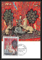 1815/ Carte Maximum (card) France N°1425 TABLEAU (PAINTING) La Dame à La Licorne. Tapisserie Fdc Premier Jour 1964 - 1960-1969