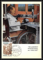 1766/ Carte Maximum (card) France N°1405 Paralysés Paralyzed Handicap Handicapes 1964 Fdc Premier Jour Parison - 1960-1969