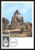 1736/ Carte Maximum France N°1392A Tour De César, à Provins Fdc Premier Jour édition COMBIER 1964 - 1960-1969