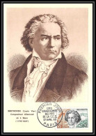 1717/ Carte Maximum (card) France N°1382 Beethoven Musique Music 1963 Fdc Premier Jour édition Parison - Music