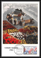 1687/ Carte Maximum (card) France N°1369 Floralies Nantaises Fleurs Flowers Fdc Premier Jour Edition Combier 1963 Nantes - Rose