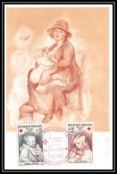 1684/ Carte Maximum (card) France N°1467/1466 Edition Croix Rouge (red Cross) 1965 Strasbourg Renoir Tableau (Painting) - 1960-1969