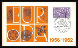 1666/ Carte Maximum (card) France N°1358 Europa 1962 Paris - 1960-1969