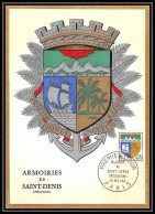 1653/ Carte Maximum (card) France N°1354 A Armoirie De Ville. Saint-Denis Réunion Fdc Premier Jour édition Imbert 1964 - 1960-1969