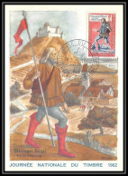 1636/ Carte Maximum (card) France N°1332 Journée Du Timbre 1962 Messager Royal Du Moyen Age Chalon  - 1960-1969
