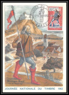 1634/ Carte Maximum (card) France N°1332 Journée Du Timbre 1962 Messager Royal Du Moyen Age Nancy  - 1960-1969
