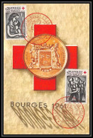 1626/ Carte Maximum Card France N°1323/1324 Croix Rouge (red Cross) Œuvres De Rouault Bourges 1961 Conseil Departemental - Red Cross