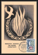 1603/ Carte Maximum (card) France N°1292 Fédération Mondiale Des Anciens Combattants Edition Fdc Premier Jour 1961 - 1960-1969