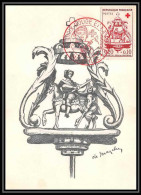 1588/ Carte Maximum (card) France N°1278 Croix Rouge (red Cross) église St Martin Marseille 1960 Edichat - Commemorative Postmarks