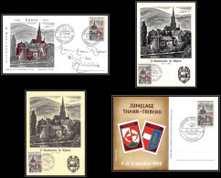 1615/ Carte Maximum (card) France Lot De 4 Documents Différents N°1308 Ville De Thann  - Gedenkstempel