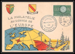 1548/ Carte Maximum (card) France N°1267 Europa 1960 La Philatelie Au Service De L Europe - 1960-1969