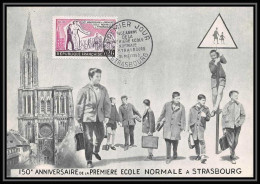 1522/ Carte Maximum (card) France N°1254 Ecole Nationale De Strasbourg Fdc Premier Jour Edition Parison 1960 - 1960-1969