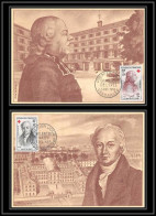 1442/ Carte Maximum (card) France N°1226/1227 Croix Rouge (red Cross) Abbé De L'Epée / Valentin Haüy Edition Debar 1959 - 1950-1959