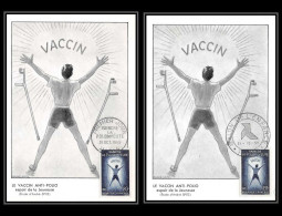 1435/ Carte Maximum (card) France N°1224 La Poliomyélite Salon + Fdc Premier Jour Edition Parison 1959 Cad  - 1950-1959