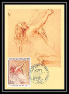 2781/ Carte Maximum (card) France N°1742 Tableau (Painting) Etude De Femme à Genoux Le Brun 1973 Edition Cef - Andere & Zonder Classificatie