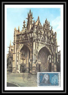 2766/ Carte Maximum (card) France N°1737 Ste Thérèse De L'Enfant-Jesus Alencon Porche Eglise Church Edition Cef - Kerken En Kathedralen