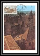 2691/ Carte Maximum (card) France N°1712 Abbaye De Charlieu Abbey 1972 Edition Cef - Abbeys & Monasteries