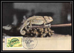 2615/ Carte Maximum (card) France N°1392 Protection De La Nature Caméléon Reunion Chameleon Edition Parison 1971 - Autres & Non Classés