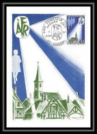 2578/ Carte Maximum (card) France N°1682 Aide Familiale Rurale. Eglise Edition Cef 1971 Haley Church - Eglises Et Cathédrales