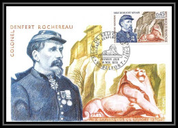 2519/ Carte Maximum (card) France N°1660 Belfort Denfert Rochereau Edition Cef 1971 Siège Belfort Lion - Big Cats (cats Of Prey)