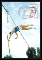 2493 Carte Maximum France N°1650 Championnats D'Europe D'athlétisme Juniors Edition 1970 Parison Premier Jour Fdc Perche - Athletics