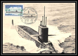 2396/ Carte Maximum (card) France N°1615 Sous-marin Le Redoutable à Propulsion Nucléaire Eition Parison Fdc 1969 - 1960-1969