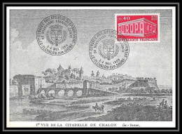 2359/ Carte Postale (card) France N°1598 Europa 1969 Amicale Chalonnaise Chalons Sitadelle - Lettres & Documents