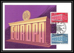 2352/ Carte Maximum (card) France N°1598/1599 Europa 1969 Strasbourg Fdc édition Cef - 1960-1969