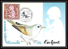 3540/ Carte Maximum (card) France N°2028 Année Internationale De L'Enfant Edition Cef 1979 Fdc - Other & Unclassified