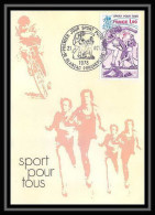 3521/ Carte Maximum (card) France N°2020 Sport Pour Tous Lancer De Poids Shot Put Fdc 1978 Edition Cef Vélo Cycling - Leichtathletik