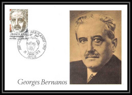 3437/ Carte Maximum (card) France N°1987 Georges Bernanos Ecrivain Writer Fdc 1978 Edition Cef - Schriftsteller