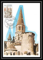 3318/ Carte Maximum (card) France N°1937 Collégiale St Pierre Du Dorat Haute Vienne Fdc 1977 Edition Cef Eglise Church - Kirchen U. Kathedralen