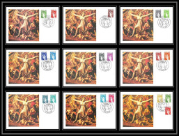 3412/ Carte Maximum (card) France N°1962/1979 Type Sabine Louis David Complet 9 Cartes Fdc 1978 Edition Cef - 1977-1981 Sabine (Gandon)
