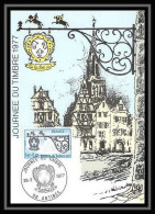 3284/ Carte Maximum (card) France N°1927 Jounée Du Timbre 1977 Enseigne Marckolsheim Fdc 1977 Edition Cef Antibes  - 1970-1979
