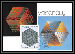 3275/ Carte Maximum (card) France N°1924 Tableau (Painting) "Hommage à L'hexagone" De Vasarely Fdc 1977 Edition Cef - 1970-1979